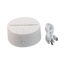 Lampada da Scrivania con Luce Notturna A LED con Base Crepata e Sensore Touch per Decorazioni e Regali