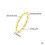 Women's Stainless Steel Teardrop Oval Stacking Ring Gold 2