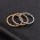 Women's Rose Gold Stainless Steel Teardrop Oval Stacking 4