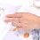 Women's Stainless Steel Teardrop Oval Stacking Ring Gold 5
