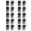 10 Pairs Black CPU Polyurethane High Heel Tip Caps 10mm Replacement 16