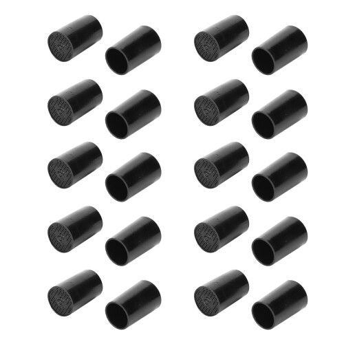10 Pairs Black CPU Polyurethane High Heel Tip Caps 10mm Replacement