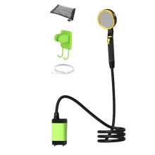 Outdoor-Duschset, Camping-Duschpumpe, Digitale Vollbildanzeige, 7800 MAh, Verbessertes, Geräuscharmes Outdoor-Duschset, Grün