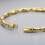 Stainless Steel Bamboo Style Classic Plain Open Clasp Bangle Bracelet 6