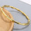 Stainless Steel Bamboo Style Classic Plain Open Clasp Bangle Bracelet 7