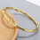 Stainless Steel Bamboo Style Classic Plain Open Clasp Bangle Bracelet 8