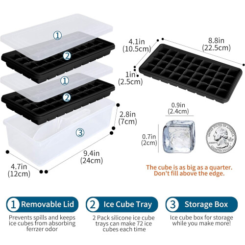Silikone isterningform kugle 2,8 cm 2 stk. 1