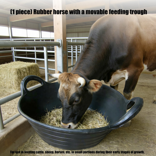 Secure Rubber Feed Bowl For Horses Featuring sparkling Finish 1