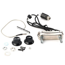 Conjunto de Ponte de Transdutor Piezoelétrico para Captador de Violino com Botão de Volume de Tom para Peças de Violino