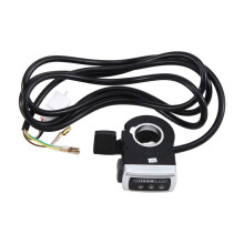 Accélérateur au Pouce 36V 106DX pour Vélo Électrique avec Indicateur de Niveau de Batterie et Poignée D'Accélérateur au Doigt