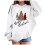 Flickor Julhuvtröja Långärmad Preppy Sweatshirt Vit 3