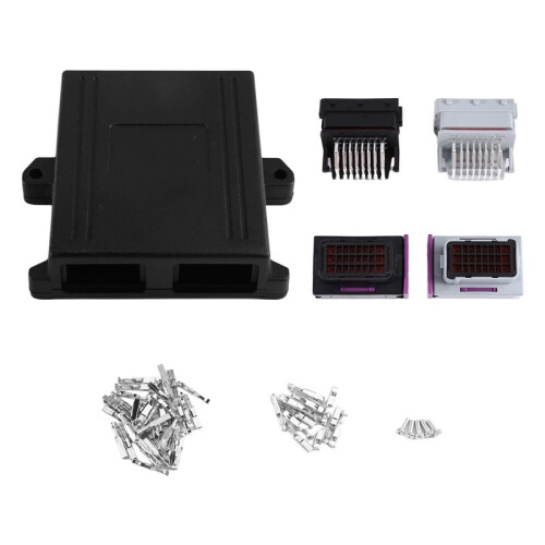 1 Set 48 Pin Black ECU Shell Aluminum Box with Car -Board Controller Panel Circuit Board Connector