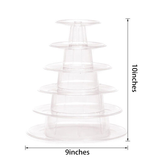 Plastkakfat Vitt 6-lagers runt 5-pack 2