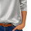 Women's Draped Neck Blouse Solid Color 3/4 Sleeve 5