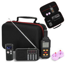 6 Pcs Kit with 1 EMF Meter, 1 Digital Voice Recorders, 1 Radio, 2 LED Light Cat Balls & 1 Carrying Case