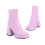 Damenstiefel, einfarbig, dicker Absatz 3