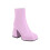 Damenstiefel, einfarbig, dicker Absatz 4