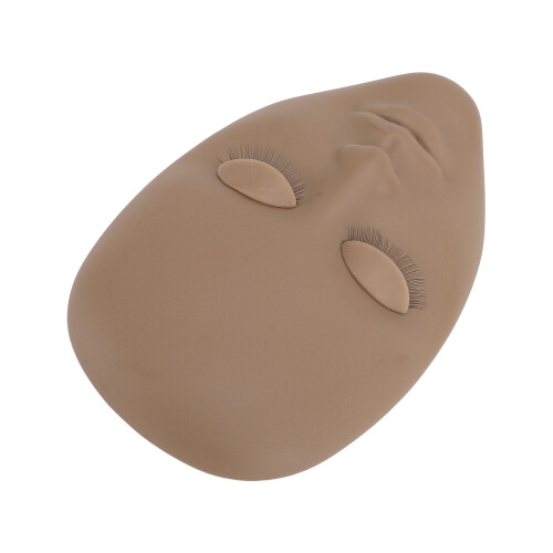 Silicone Lash Mannequin Head with Removable Eyelids, Brown 2