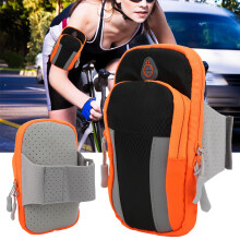 Multipocket Waterproof Arm Bag for Running Fitness Outdoor 5.1-6 inch Black