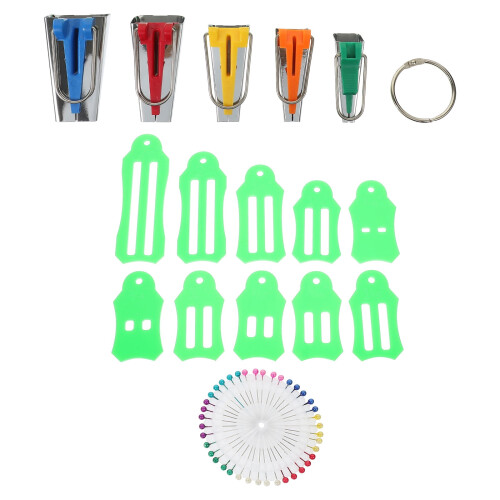 SILENRADAWN Sewing Quilting Tools Fabric Bias Tape Maker Tools Plastic 1 Set 2