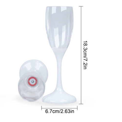 Glow-in-the-Dark LED Champagne Flutes 6-Pack 2