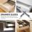 Drawer Slide Trash Can Divider Bottom Mount 2 Pcs 6