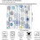 Abstract Circle Curtains Blue Dotted Striped Graffiti 2