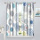 Abstract Circle Curtains Blue Dotted Striped Graffiti 8