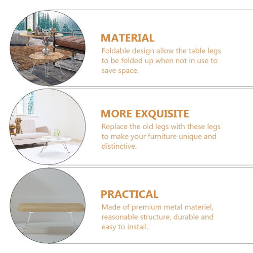 Adjustable Folding Base Legs 6 Pcs 1