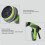 Multi-Mode Garden Hose Nozzle ABS TPR 10-Pattern Sprayer 250g 9