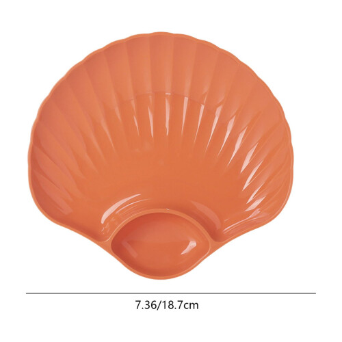 Shell-Shaped Plastic Dinner Plate Reusable 1 Piece 2