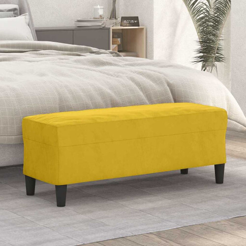 VidaXL vidaXL Sitzbank Gelb 100x35x41 cm Samt 1