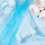 Light Blue Organza Fabric 5 Yards Sheer Polyester 3