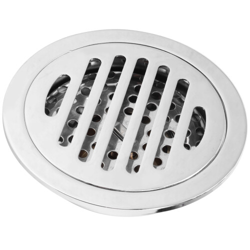 Copper Round Insectproof Floor Drain - Silver, 10x10cm 1
