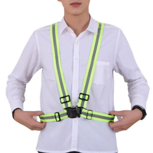 Polyester Reflective Vest for Night Use with Adjustable 1