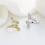 CZ Star Ring for Women Sterling Silver Plated Adjustable 5