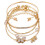 Pulseira aberta com borboleta boêmia e strass (5 peças) 4