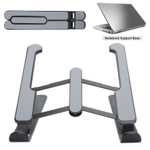 Adjustable Foldable Laptop Riser 11.17in Multi-Position Notebook Holder Black