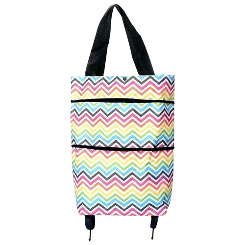 Portable Shopping Wheel Bag Telescopic Roller 30L Foldable 1