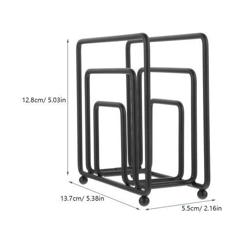 Porte-serviettes vertical en fer, finition mate. 1