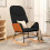 VidaXL vidaXL Schaukelstuhl Schwarz Stoff 2