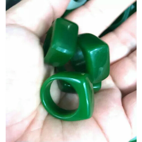 Natural Green Jade Ring for Men Size 7-12 1