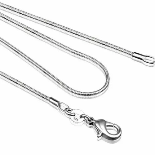 925 Sterling sølv slangekjede 1 mm 26 tommer 1