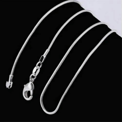 925 Sterling sølv slangekjede 1 mm 26 tommer 2