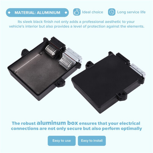1 Set 48 Pin Black ECU Shell Aluminum Box with Car -Board Controller Panel Circuit Board Connector 2