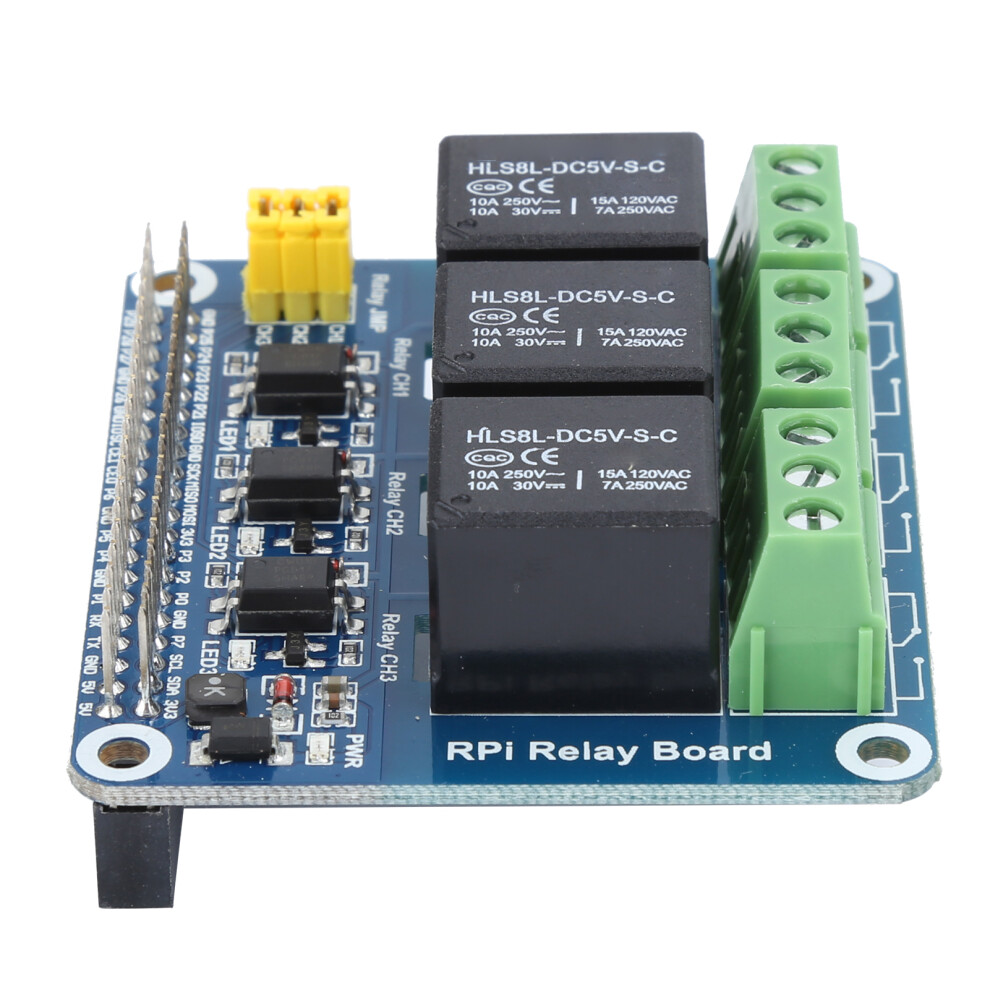 3-Way Relay Module For Raspberry Pi A+/B+/2B/3B/4B, Gpio Interface 8421391890919