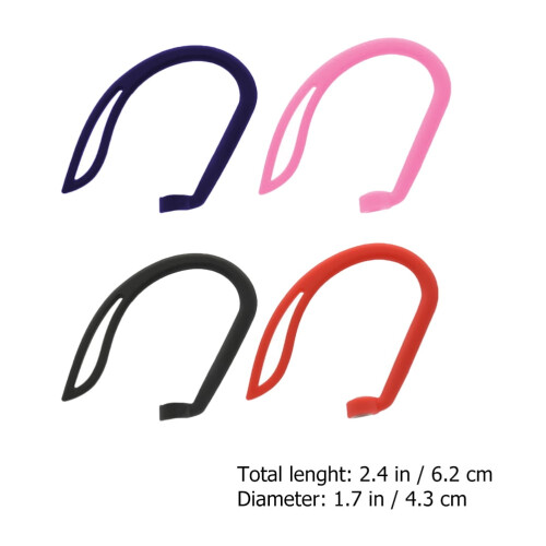 4Pcs Washable Silicone Earhook Holders in Assorted Colors for Secure Earbuds 2