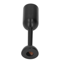 Vintage Wooden Black Candle Holder, 5x5x18.1cm, Roman Column Style