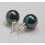 South Sea Shell Pearl Earrings Silver Stud 6 Colors 10mm 6