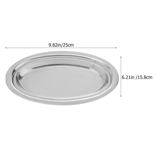 2 Pcs Pastry Serving Tray Multi-function Party Small Silver 1